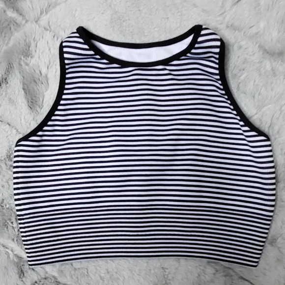 Spiritual Gangster Striped Crop Top Size XS/S - Picture 2 of 11